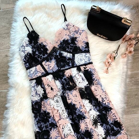 NWT Romeo & Juliet Couture Floral Lace Dress Sz M Babydoll Coquette Y2K Romantic - Picture 11 of 12